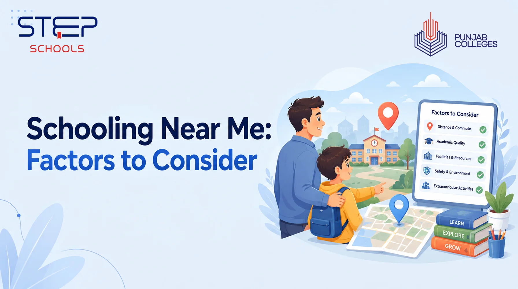 What are factors to consider before choosing schooling near me